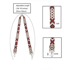 Silver Hardware Purse Strap Crossbody Straps for Purses Wide Shoulder Strap Adjustable Replacementor Shoulder Bags, Canvas Tote Handbags