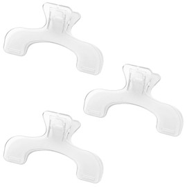 LIANHATA 3 Piece Clear Clips, Textbooks, Open and Fixed, Books, Stationery, Office Supplies, Easy to Use, Durable, Stylish, Plastic, Paper, Documents, Students, Home, School, Office Supplies (Clear)