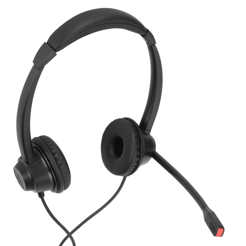 RJ9 Phone Headset Built in HD Microphone Binaural Office Headset