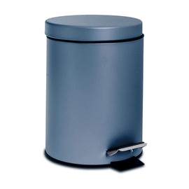 Harbour Housewares 3 Litre Bathroom Pedal Bin With Inner Bucket - Matte Blue