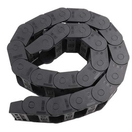 R55 25mm x 57mm Black Plastic Cable Wire Carrier Drag Chain 1M Length for CNC Machine(Open Both Side Type), Energy Chain