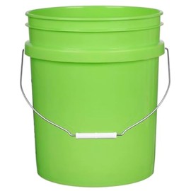House Naturals 5 Gallon Premium HPDE Plastic Bucket - Made in USA Food Grade Storage Container, BPA Free All Purpose Pail (1, Lime)