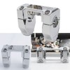 POWER JAMES Chrome 1.25” 1 1/4 Inch Straight Handlebar Risers