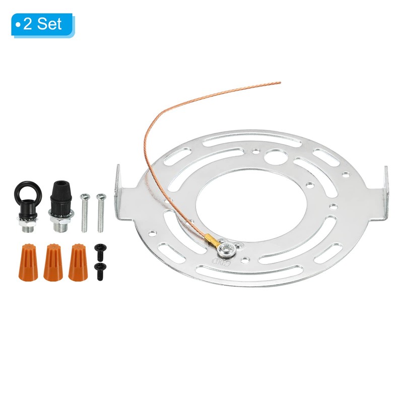 PATIKIL 115mm Round Ceiling Light Plate Kit, 2 Set Light