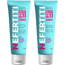 Kit Cabello Teñido Shampoo sin Parabenos + Mascarilla Sulfate Free de Nefertiti con Aceite de Argán, y Macadamia, Prolonga la Duración del Tinte, Alaciado y Permanente.