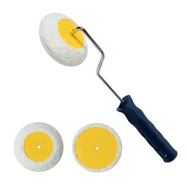 Nichiyo Corner Paint Roller Kit, 3 Pieces Mini Drywall Corner Roller for Use with Water-Based, Oil Or Enamel Paints Edger Corner Paint Roller Tool for Home Office Wall Painting Decoration