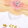 GRNSHTS Newborn Infant Baby Girl Clothes Short Sleeve Letter Print