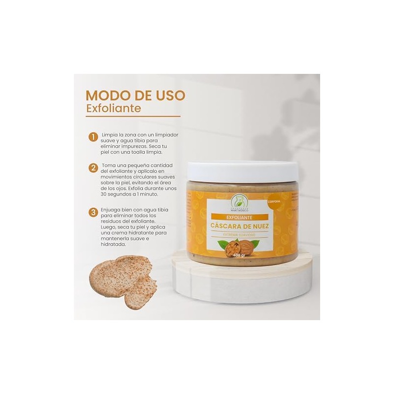 Exfoliante De Cascara De Nuez Corporal 400 Grs Productos Mart