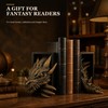 Dragon Bookshelf Decor, Gothic Fantasy Bookends for Home Office, Resin