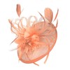 Caprilite Peach Nude Sinamay Disc Saucer Fascinator Hat for Women