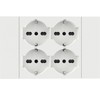 Electraline 22108 Multipresa da incasso Quadra 4 Posti Universali P40,