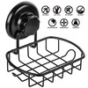 HASKO accessories Suction Soap Dish with Hooks | Powerful Vacuum