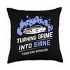 Automobile Detailing Car Cleaning Car Wash Auto Detailer Throw Pillow,