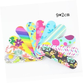 FOMIYES Double-sided Nail File Buffer 50pcs Mini Boards for Women Printing Nail File Set Comfortable Grip Remove Ridges Random Color