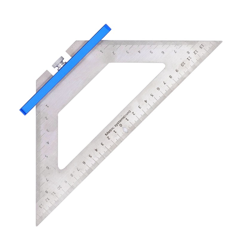 Woodworking Triangle Ruler Carpenter Square 140mm Dual Scale Measuring Scribing