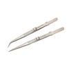 LABRIMP 2pcs Steel Tweezers Jewelry Repair DIY Multifunctional Pointed Precision