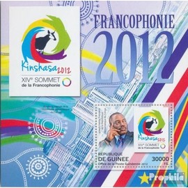 Prophila Collection Guinea Block 2114 (kompl. Ausgabe) postfrisch ** MNH 2012 Frankophonie (Briefmarken für Sammler) Sonstige Säugetiere (Affen/Dinos/Elephanten …)