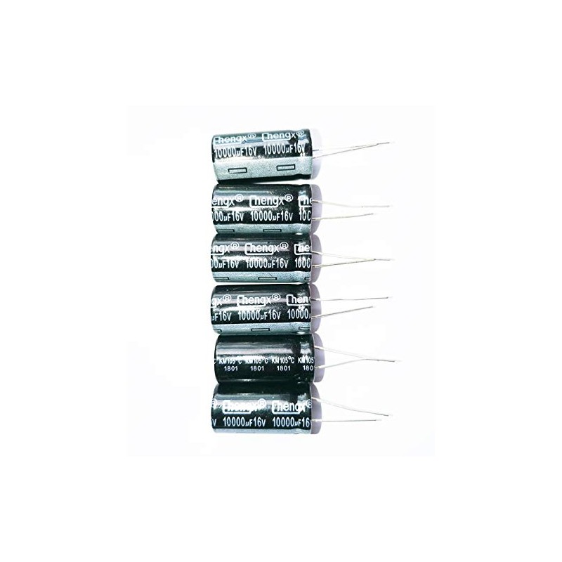 10000uF 16V 16X30mm +/-20% -25°C to +105°C 5PCS Aluminum Electrolytic