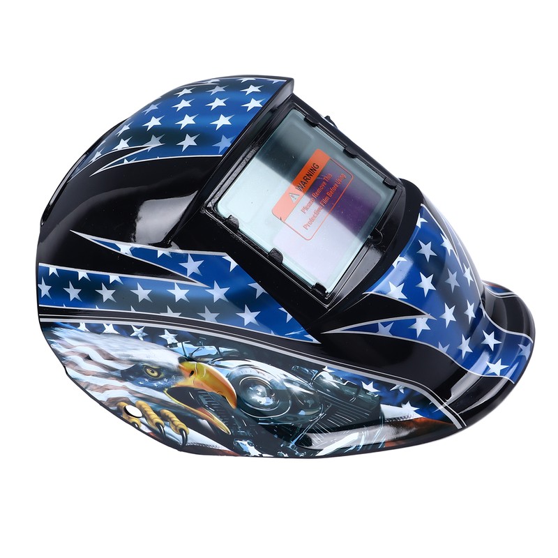 Auto Darkening Welding Helmet Large View Solar Powered Wide Shade