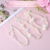 Lusofie 3pcs Phone Charms Strap with Butterfly Bow Knot White