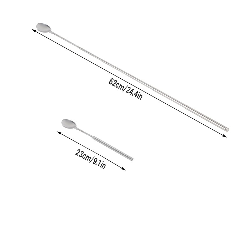 Stainless Steel Telescopic Spoon – Extendable Long Handle Spoon for