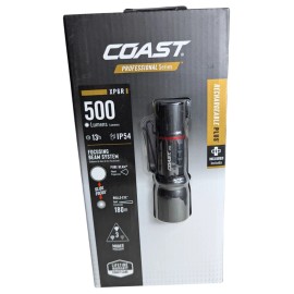 Coast XP6R Rechargeable 500 Lumens Led Flashlight With Hat Clip IP54 New/Sealed