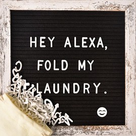 HappyField Black Felt Washed White Border Letter Board with Precut Letters Number First Day School Board Changeable Black Message Board Word Classroom Decor Baby Announcement Sign Wifi Password Sign