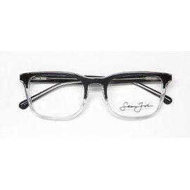 Sean John 5127 Eyeglass Frame/Glasses Prestigious Designer Premium Segment Mens [54-19-145, black/clear crystal]