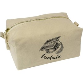 'University Graduate Mortar Board' Canvas Wash Bag/Makeup Case (CS00042483)