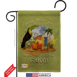 Breeze Decor TOU-can Never Lose Garden Flag Set Wall Hanger Expression Funny Quote Fun Support Emotion Postive Small Decorative Gift Yard House Banner Double-Sided Made in USA 13 X 18.5