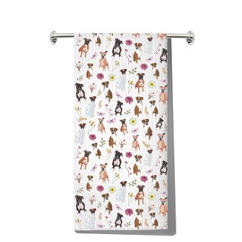 G2TUP Boxer Dog Kitchen Towels Boxer Dogs Owner Gifts Boxer Puppy Mom Gifts German Boxer Towels (Boxer Dog kt CA)