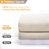 BTTN Fabric Shower Curtain, Linen Textured Heavy Duty Polyester Cloth