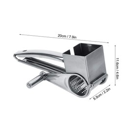 Multifunctional Kitchen Craft Rotary Stainless Steel Cheese Grater 1 Drums Slice Shred Tool