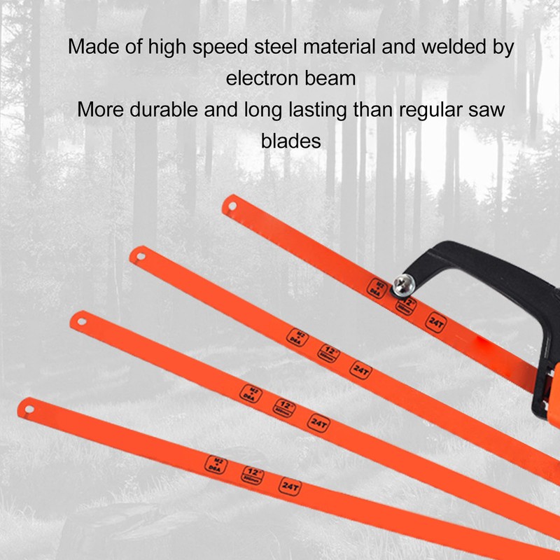 10 Pcs Hacksaw Blade 12 Inch 24 Teeth Strong Toughness