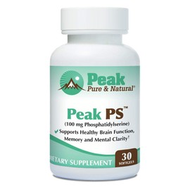 Peak Pure  Natural Suplemento para la salud cerebral de fosfatidilserina Peak PS - Nootrópico sin soja para la salud de la memoria - Suplemento para  