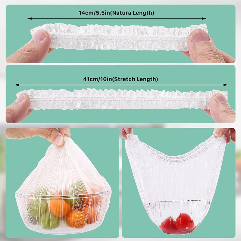 Tivcck 300PCS Fresh Keeping Bags,Elastic Food Storage Covers,Universal Kitchen Wrap