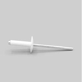 NOLDAR Aluminium Blind Rivets with Large Head Pop Rivets Size 4.8 x 20 mm (16 mm Head) White (Pack of 100)
