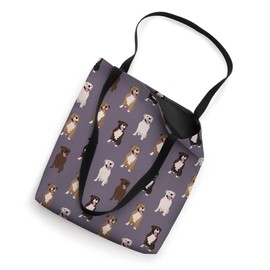 Preppy Pup Love: Pitbull & Staffie Chic In Calm Purple Tote Bag