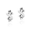 AeraVida Trendy Dollar Sign .925 Sterling Silver Stud Earring |