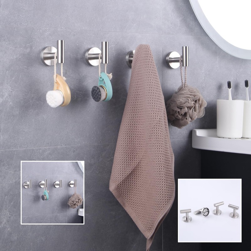 GERZWY Bath Towel Hook SUS 304 Stainless Steel Coat/Robe Clothes