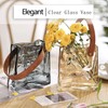 Clear Handbag Flower Vase - Glass Purse Vase for Flowers,