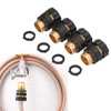 4Pcs Garden Hose Quick Connector Brass High Hardness Durable No