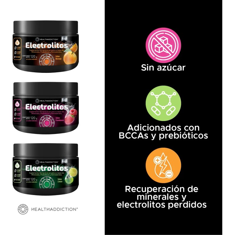 Healthaddiction Electrolitos Sin Azúcar 0 Carbs 120g