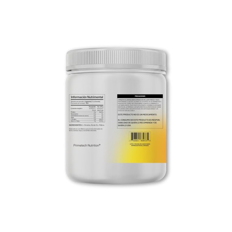 Primetech Nutrition Combo Citrulina Malato y Beta Alanina Pre Entreno