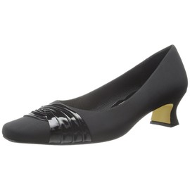 Easy Street Women's Tidal Dress Pump,Black Micro/Patent,9.5 W US