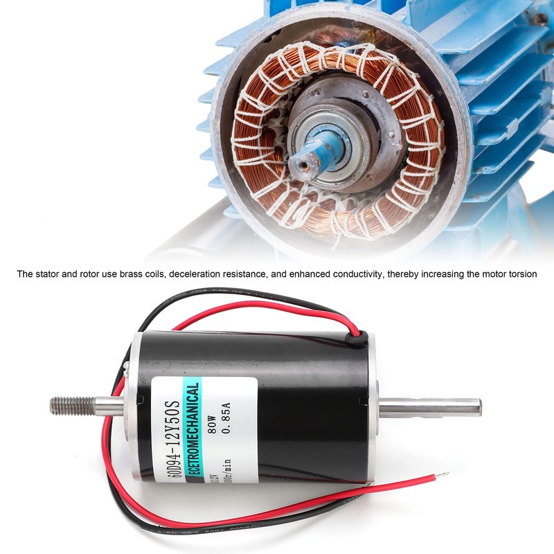 12 V 80 W DC Motor 4250 RPM High Speed