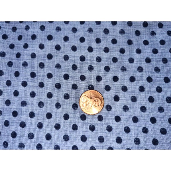 Vintage Cotton Quilting Fabric Indigo Nature Daphne B WP 1