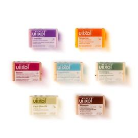 Handmade Soap Bars Set of 7, Almonds, Lavender, Peppermint, Rosemary, Roses, Tangerine, Olive 3.5 oz each