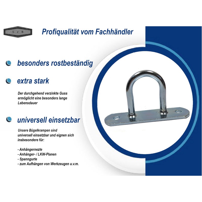 EnB, Clamp Clamp, Various Sizes, Extremely Resistant for Tarpaulin Attachment