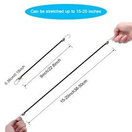 LUTER 12pcs Bungee Cords with Hooks Small Elastic Bungie Cord Bundle for Camping Carrying Loading and Other Outdoor Activities (11.8inch, Black)